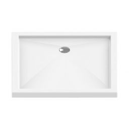 New Trendy Cantare brodzik 110x90 cm prostokątny biały B-0169