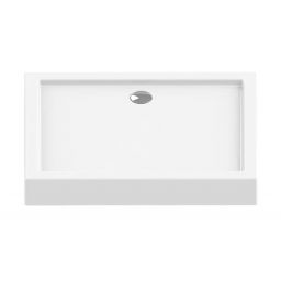 New Trendy Columbus brodzik 100x90 cm prostokątny biały B-0332