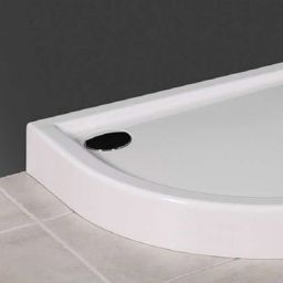 Novellini City brodzik 90x80 cm półokrągły asymetryczny prawy biały MNQ809017D-30