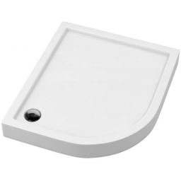 Novellini City brodzik 90x80 cm półokrągły asymetryczny prawy biały MNQ809017D-30