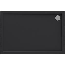 Oltens Superior brodzik prostokątny 100x90 cm czarny 15005300