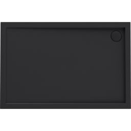 Oltens Superior brodzik prostokątny 100x90 cm czarny 15005300