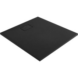 Oltens Bergytan brodzik 100x90 cm prostokątny RockSurface czarny mat 15101300