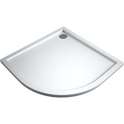 Oltens Superior brodzik półokrągły 80x80 cm biały 16001000