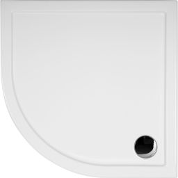 Oltens Vindel brodzik 90x90 cm półokrągły akrylowy biały 16004000