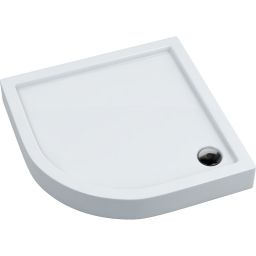 Oltens Vindel brodzik 90x90 cm półokrągły akrylowy biały 16004000