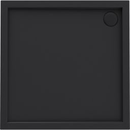 Oltens Superior brodzik kwadratowy 90x90 cm czarny 17001300