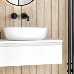 Oltens Vernal blat naszafkowy 120,6x46,4 cm slim biały połysk 63007000