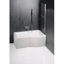 Polysan Odessa parawan nawannowy 97 cm srebrny/szkło przezroczyste 37127