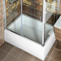 Polysan Deep brodzik 150x75 cm prostokątny ze stelażem biały 72386