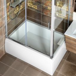Polysan Deep brodzik 120x75 cm prostokątny ze stelażem biały 78796