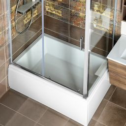 Polysan Deep brodzik 130x75 cm prostokątny ze stelażem biały 72943