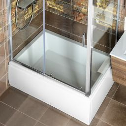 Polysan Deep brodzik 140x75 cm prostokątny ze stelażem biały 72948
