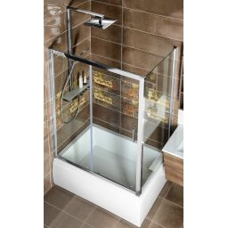 Polysan Deep brodzik 150x75 cm prostokątny ze stelażem biały 72386