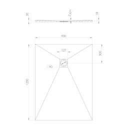 Polysan Treneca brodzik prostokątny 120x90 cm szary 84307.31