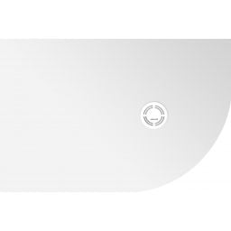 Polysan Flexia brodzik 120x80 cm półokrągły lewy biały 91281
