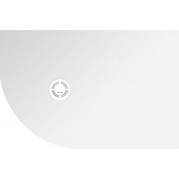 Polysan Flexia brodzik 120x80 cm półokrągły prawy biały 91291