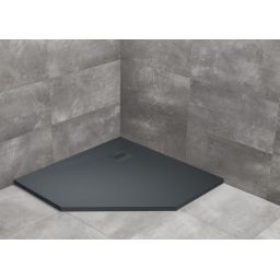 Radaway Kyntos PT brodzik pięciokątny 90x90 cm antracyt HKPT9090-64