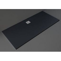 Rak Ceramics Feeling brodzik 80x160 cm prostokątny Raksolid czarny RFBR080180S504