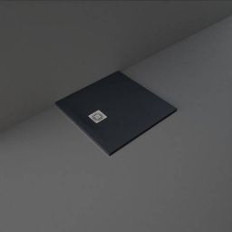 Rak Ceramics Feeling brodzik 80x80 cm kwadratowy Raksolid czarny RFST008080S504