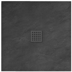 Rea Rock brodzik 120x90 cm prostokątny czarny REA-K4580