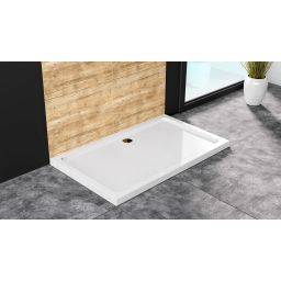 Rea Savoy brodzik prostokątny z syfonem 100x80 cm biały REA-K5332