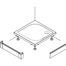 Ronal obudowa do brodzika 90 cm biała PWIL09009004