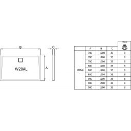 Ronal Livada brodzik 90x160 cm prostokątny biały W20AL09016004