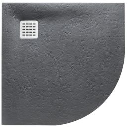 Roca Terran brodzik 90x90 cm półokrągły kompozyt Stonex szary łupek AP10538438401200