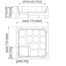 Schedpol Stabilsound nośnik styropianowy do brodzika 90 cm 2.004