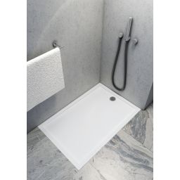 Schedpol Caspar New brodzik 70x100 cm prostokątny biały 3.2864
