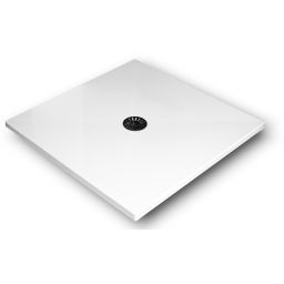 Schedpol De Luxe brodzik 90x90 cm kwadratowy Stonicryl biały 3.040