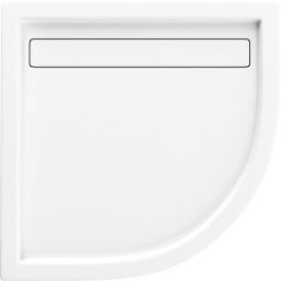 Schedpol Camparo brodzik 90x90 cm półokrągły Stonicryl biały 3.084