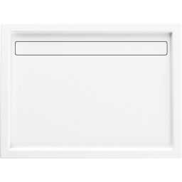 Schedpol Camparo brodzik 90x100 cm prostokątny Stonicryl biały 3.087