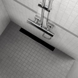 Sea-Horse odpływ prysznicowy liniowy 60 cm szkło czarne OL-AG01B-60