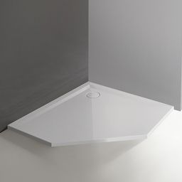 Sanplast Space Mineral brodzik 90x90 pięciokątny biały 645-290-0830-01-000