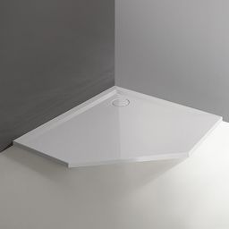 Sanplast Space Mineral brodzik 90x90 pięciokątny 90x90x1,5 biew Pro Safe System biały 645-290-0830-01-002