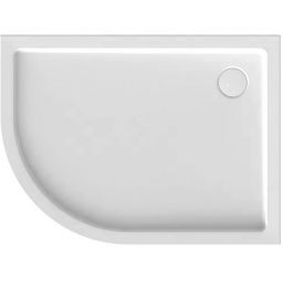 Outlet - Sanplast Free Line brodzik 80x100 cm półokrągły asymetryczny BP-P/FREE prawy biały 615-040-1770-01-000