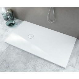 Sanplast Structure Mineral brodzik prostokątny z syfonem 150x90 cm biały 645-360-0580-01-010