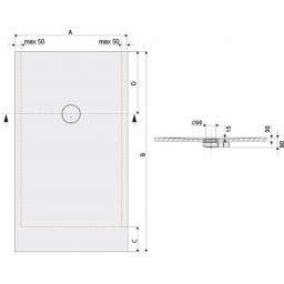 Sanplast Structure Mineral brodzik 120x100 cm prostokątny B-M/STRUCTURE biały 645-360-0650-01-010