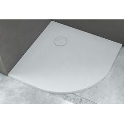 Sanplast Structure Mineral brodzik 80x80 cm półokrągły BP-M/STRUCTURE biały 645-360-0420-01-010