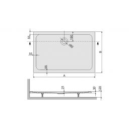 Sanplast Free Line brodzik 80x110 cm prostokątny B/FREE biały 615-040-4380-01-000