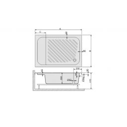Sanplast Classic brodzik 80x120 cm prostokątny z siedziskiem biały 615-010-0540-01-000