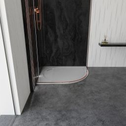 Vayer Virgo brodzik 120x80 cm półokrągły antypoślizgowy biały 120.080.001.2-2.X.0.0.0