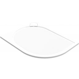 Vayer Virgo brodzik 120x90 cm półokrągły lewy antypoślizgowy biały 120.090.001.2-2.X.0.0.0