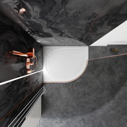 Vayer Virgo brodzik 120x90 cm półokrągły lewy antypoślizgowy biały 120.090.001.2-2.X.0.0.0