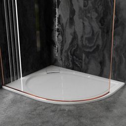 Vayer Virgo brodzik 120x80 cm półokrągły antypoślizgowy biały 120.080.001.2-2.X.0.0.0