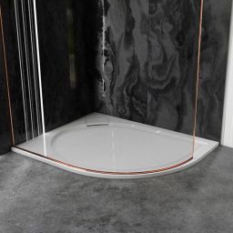 Vayer Virgo brodzik 120x90 cm półokrągły lewy antypoślizgowy biały 120.090.001.2-2.X.0.0.0