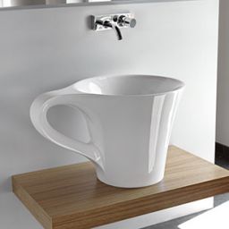 Art Ceram One Shot Cup umywalka 69x50 cm nablatowa biała OSL00501;00