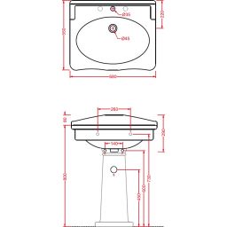 Art Ceram Hermitage postument biały HEC00201;00